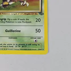 Pokemon TCG Pinsir Jungle 9/64 Holo Unlimited Holo Rare LP/MP - Image 5