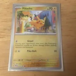 Pikachu 18 /91 Pokemon Scarlet Violet Paldean Fates Reverse Holo Foil - Image 1