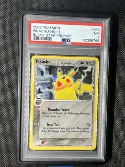 PIKACHU DELTA SPECIES 2006 POKEMON BLACK STAR PROMO #035 HOLO PSA 7 SWIRL RARE - Image 1