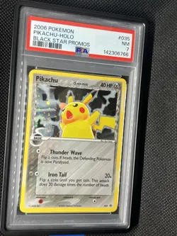 PIKACHU DELTA SPECIES 2006 POKEMON BLACK STAR PROMO #035 HOLO PSA 7 SWIRL RARE - Image 3