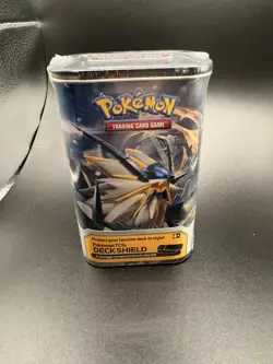 Pokemon Sun and Moon Ultra Prism Solgaleo Tin Deck Protector - Image 1