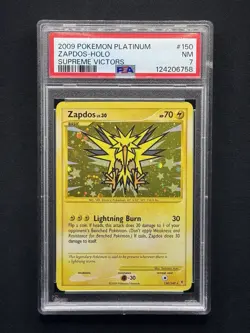 2009 POKEMON SUPREME VICTORS ZAPDOS HOLO #150 SECRET RARE PSA 7 - Image 1