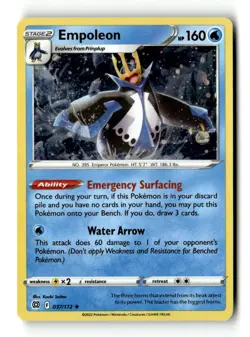 Empoleon 037/172 Holo Rare Brilliant Stars Pokemon Cosmo Holo Near Mint - Image 1