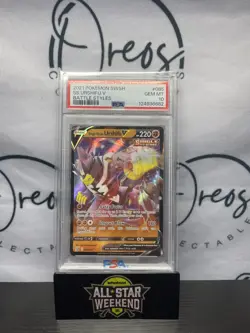 2021 POKEMON SWORD & SHIELD BATTLE STYLES #085 SINGLE STRIKE URSHIFU V PSA 10 - Image 1