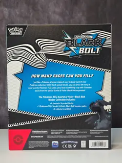 Pokemon Scarlet and Violet Black Bolt Binder Collection (New) - Image 2