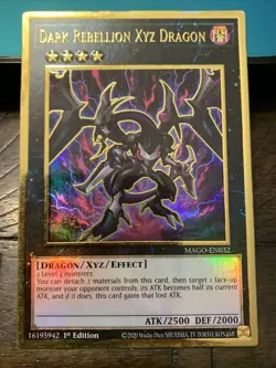 Dark Rebellion XYZ Dragon MAGO-EN032 Premium Gold Rare 1st Edition Yugioh - Image 1