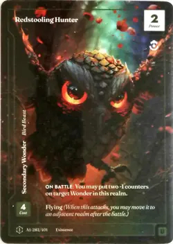 WONDERS OF THE FIRST 2025- REDSTOOLING HUNTER-FORMLESS FOIL UNCOMMON- ALT A1-282 - Image 1