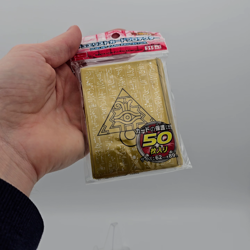 Yu-Gi-Oh Millennium Puzzle Card Sleeves 50x Gold Eye of Anubis Design TCG New - Image 2