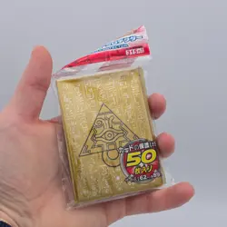 Yu-Gi-Oh Millennium Puzzle Card Sleeves 50x Gold Eye of Anubis Design TCG New - Image 5