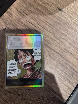 One Piece Luffy Ring That Golden Bell!! Gold Foil Don!! Bandai English Card - Image 1