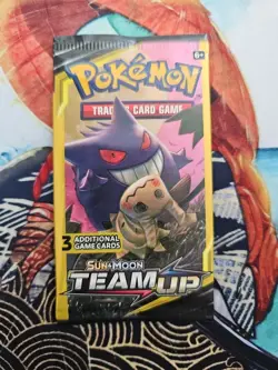 Pokemon Sun and Moon Team Up 3 Card Mini Booster Packs Complete Art Set Lot of 4 - Image 3
