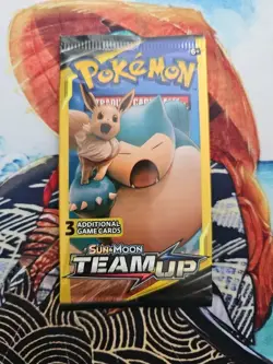 Pokemon Sun and Moon Team Up 3 Card Mini Booster Packs Complete Art Set Lot of 4 - Image 5