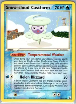 Snow-cloud Castform 29/113 Non Holo Delta Species - Pokemon Card - NM - Image 1