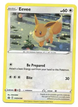 Eevee SWSH190 SWSH: Sword & Shield Black Star Promo Cards Holo Pokemon TCG - NM - Image 1
