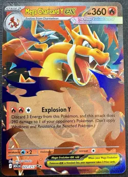 2026 Pokemon - Mega Charizard Y Ex 22/217 - Ascended Heroes - HOLO DOUBLE RARE - Image 1