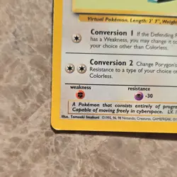 Pokemon 1999 Base Set Porygon #39/102 - Image 3