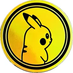 POKEMON TCG POKEMON GO MINI TIN JUMBO GOLD HOLO PIKACHU COIN EX/NM+ QTY - Image 1