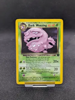 Dark Weezing 31/82 Rare Team Rocket Pokemon Card WOTC LP-NM - Image 1
