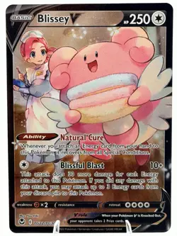 Pokemon Blissey V TG22/TG30 Full Art Holo Ultra Rare Silver Tempest NM - Image 2