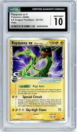 Pokemon Rayquaza #97 EX Dragon Frontiers Delta Species CGC 10 Gem Mint - Image 1