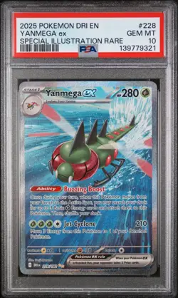 2025 Pokemon Destined Rivals Yanmega ex #228 PSA 10 Special Illustration Rare - Image 1