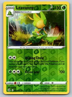 Leavanny 011/264 Rare Fusion Strike Pokemon Reverse Holo Near Mint - Image 1