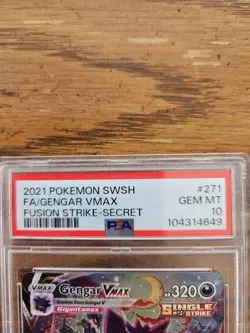 BIG BOY GENGAR ALERT 🔥2021 Pokemon SWSH Fusion Strike Gengar VMAX Secret Rare - Image 5