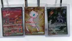 Pokemon 151 UPC Promo Set Metal Mew 205 Mew 053 Mewtwo 052 - Image 1