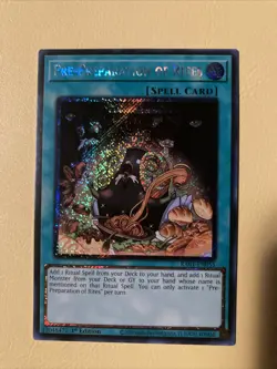Yugioh Pre-Preparation of Rites RA01-EN055 Platinum Secret Rare 1st Ed Near Mint - Image 1