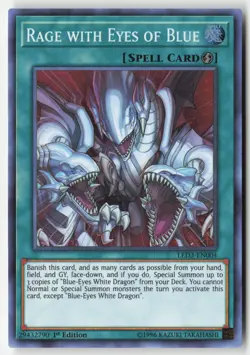 Yugioh - Rage with Eyes of Blue LED3-EN004 1st Edition - Super Rare - Image 1