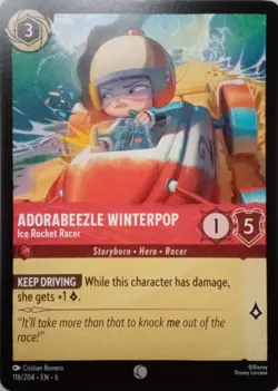 116/204 ADORABEEZLE WINTERPOP ICE ROCKET RACER COMMON DISNEY LORCANA CARD - Image 1