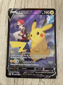 Pikachu V TG16/TG30 Swsh11: Lost Origin Trainer Gallery Holo Pokemon Card Mint - Image 1
