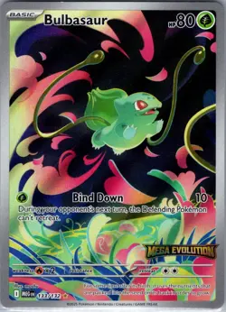 Bulbasaur - (Mega Evolution Stamped) 133/132 - Pokemon Card - NM - Image 1