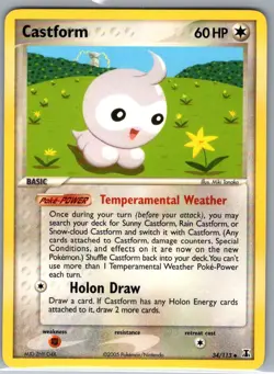 Castform 34/113 Non Holo Delta Species - Pokemon Card - LP - Image 1