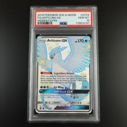 PSA 10 Articuno GX SV54/SV94 Pokemon Hidden Fates Full Art Holo Card - Image 1