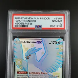 PSA 10 Articuno GX SV54/SV94 Pokemon Hidden Fates Full Art Holo Card - Image 2