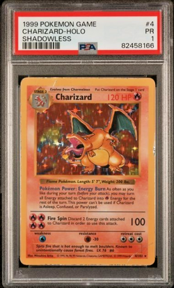 Pokemon PSA 1 Charizard #4 Holo Base Set Shadowless 1999 English - Image 2