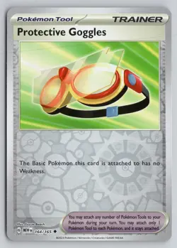 PROTECTIVE GOGGLES 164/165 UNCOMMON 151 POKEMON REVERSE HOLO NM - Image 1