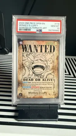 ONE PIECE CCG OP09 Monkey D. Luffy OP09-119 Alt Art Foil PSA 10 - Image 1