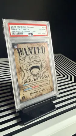 ONE PIECE CCG OP09 Monkey D. Luffy OP09-119 Alt Art Foil PSA 10 - Image 3