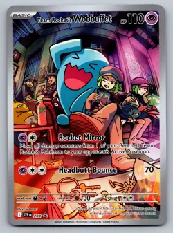 Team Rocket’s Wobbuffett - Pokemon Destined Rivals Black Star Promo Card SVP 203 - Image 1
