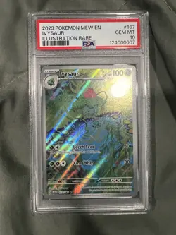 Ivysaur 167/165 Illustration Rare 2023 Pokemon Card PSA 10 Gem Mint - Image 1