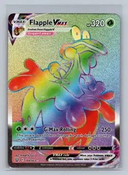 Flapple VMAX 164/163 Rainbow Rare Battle Styles Pokemon NM - Image 1