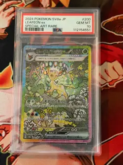 2024 Leafeon EX Pokemon SV8a JP Terastal Fest SAR 200/187 PSA 10 - Image 1