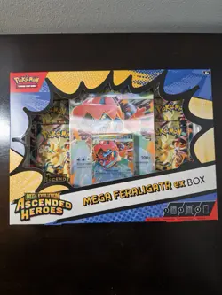 Pokemon TCG Mega Feraligatr ex Box Ascended Heroes SEALED - Image 1