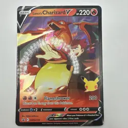 Pokemon Lance's Charizard V Promo Full Art Holo SWSH133 25th Anniversary 220 HP - Image 1