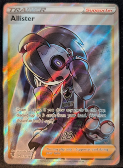 2020 Pokemon Allister Full Art 179/185 Vivid Voltage Trainer Ultra Rare - Image 1