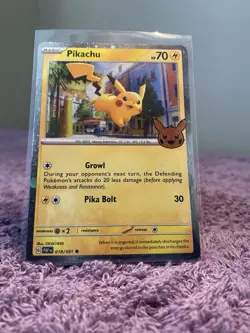 Pokemon TCG Halloween Trick Or Trade 2024 Pikachu #18/91 Cosmos Common - Image 1