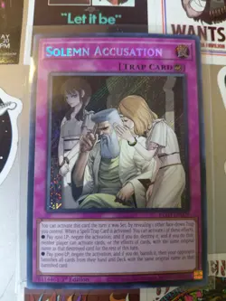 Yugioh Solemn Accusation BLZD Secret Rare 1st Edition & Junoldo- starlight rare - Image 1