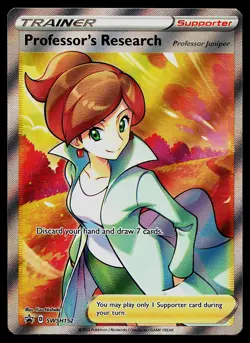 Pokemon Card - Professor's Research Sword & Shield SWSH152 Holo Promo - Image 1